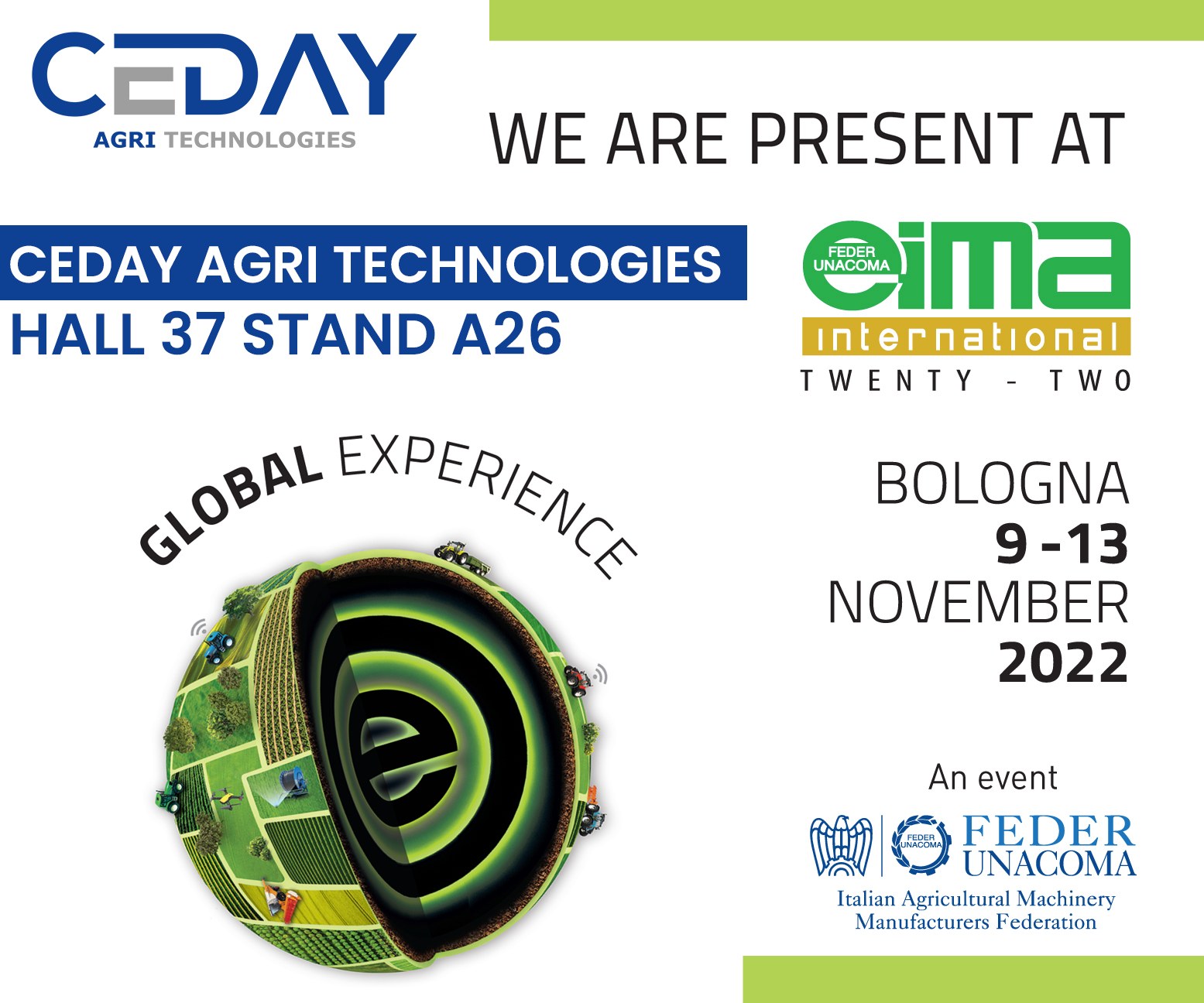 WE WILL BE PARTICIPATING AT EIMA 2022 BOLOGNA  HALL 37 STAND A26